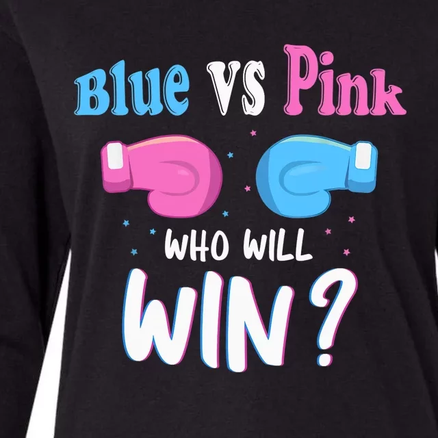 Gender Reveal Party Gifts, Blue Vs Pink Who Will Win? Womens Cotton Relaxed Long Sleeve T-Shirt