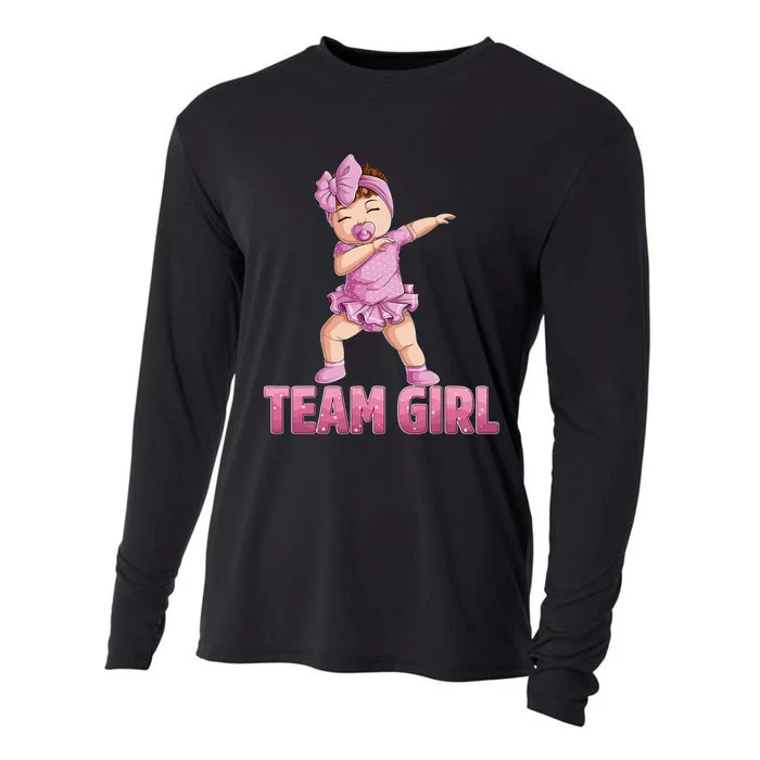 Gender Reveal Party Team Baby Announcement Cooling Performance Long Sleeve Crew