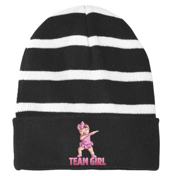 Gender Reveal Party Team Baby Announcement Striped Beanie with Solid Band