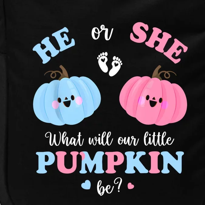 Gender Reveal Party Cute Pumpkin Baby Shower Mom And Dad Impact Tech Backpack