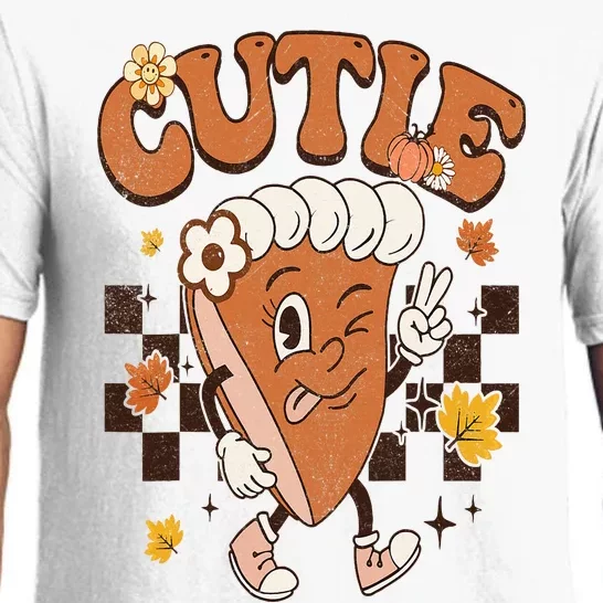 Groovy Retro Pumpkin Pie Cutie Thanksgiving Pie Dinner Pajama Set