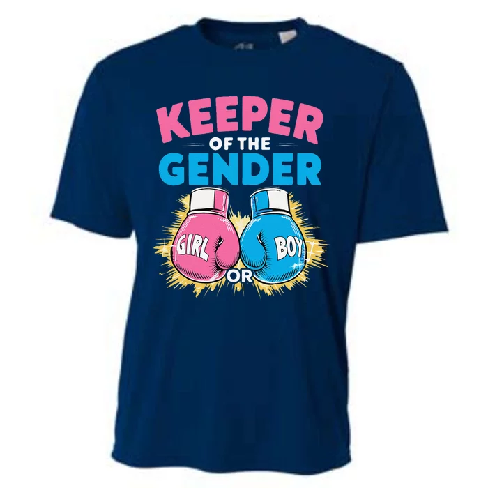 Gender Reveal Party Boxing Gloves Keeper Of Gender Cooling Performance Crew T-Shirt