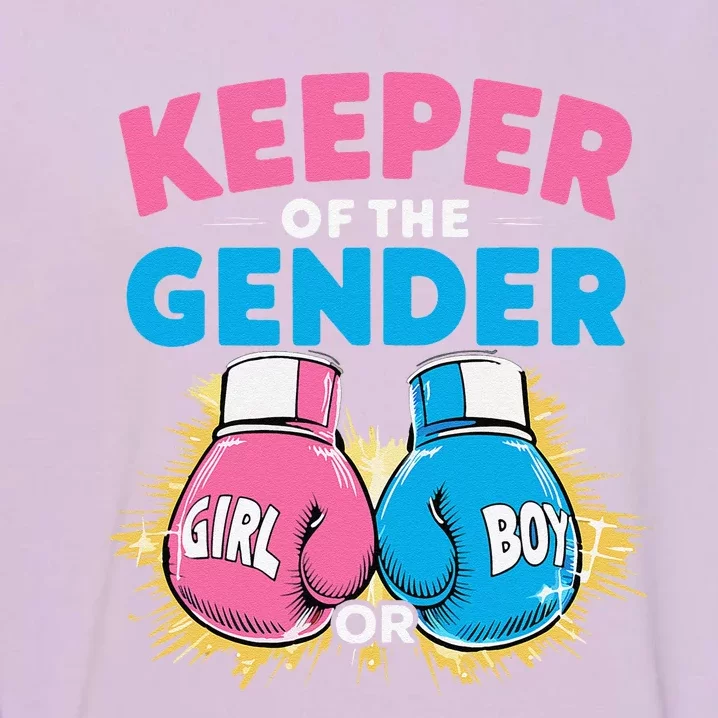 Gender Reveal Party Boxing Gloves Keeper Of Gender Garment-Dyed Sweatshirt