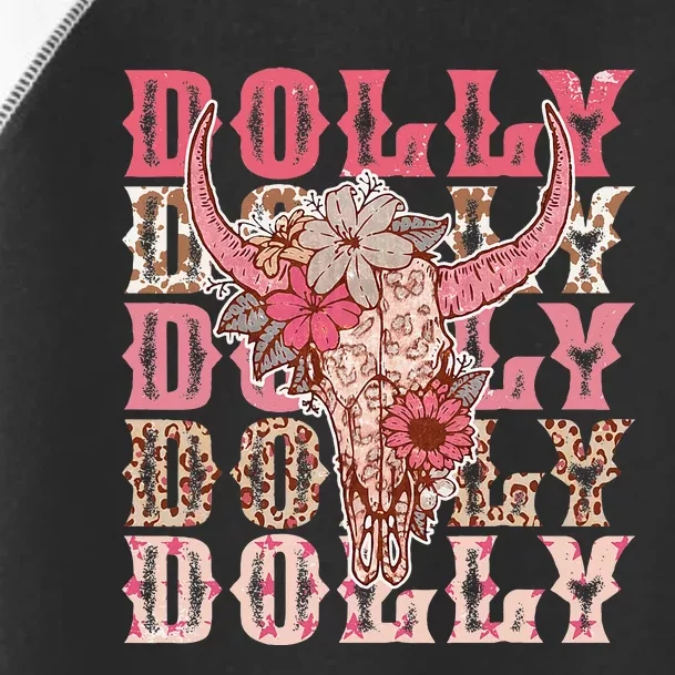 Girl Retro Personalized Dolly Cow First Name Toddler Fine Jersey T-Shirt