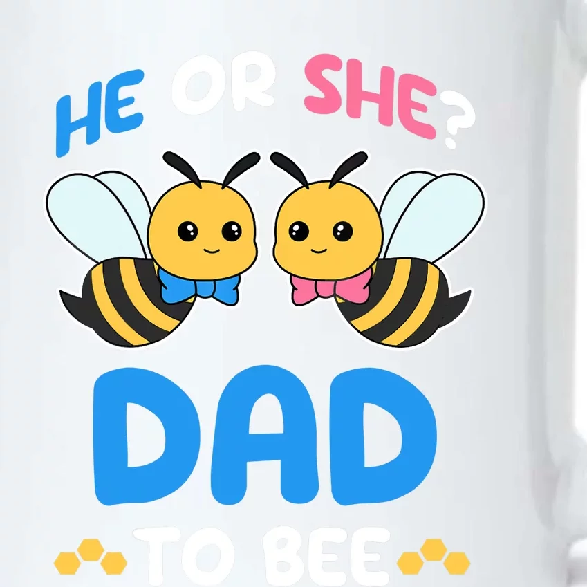 Gender Reveal Party He Or She Dad To Bee Expecting Fathers Black Color Changing Mug