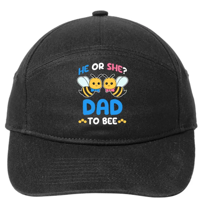 Gender Reveal Party He Or She Dad To Bee Expecting Fathers 7-Panel Snapback Hat