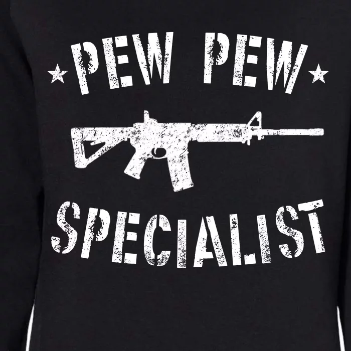 Gun Rifle Pew Pew Specialist Womens California Wash Sweatshirt