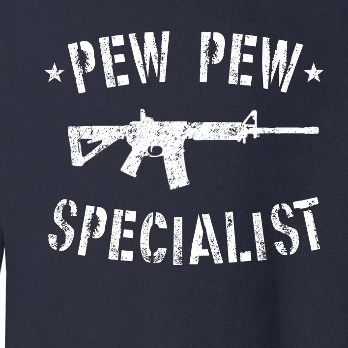 Gun Rifle Pew Pew Specialist Toddler Sweatshirt