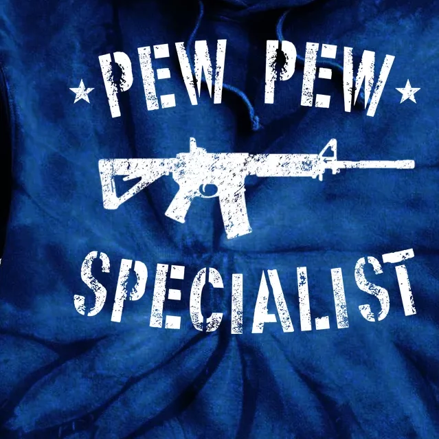 Gun Rifle Pew Pew Specialist Tie Dye Hoodie