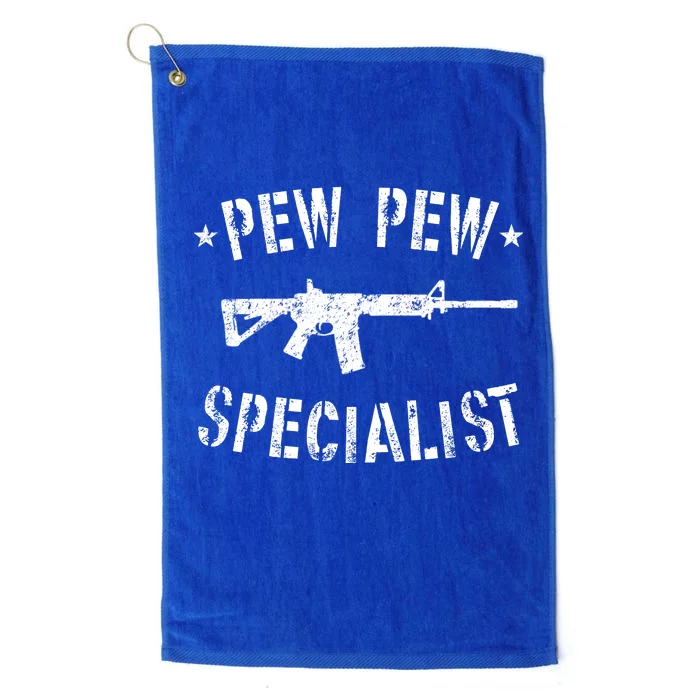 Gun Rifle Pew Pew Specialist Platinum Collection Golf Towel