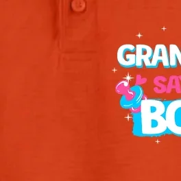 Gender Reveal Party Grandma Says Boy Team Boy Dry Zone Grid Performance Polo