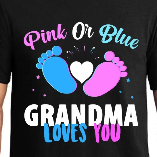 Gender Reveal Party Pink Or Blue Grandma Loves You Pajama Set