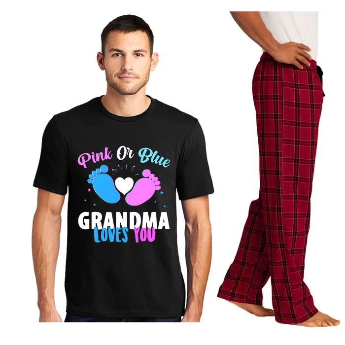 Gender Reveal Party Pink Or Blue Grandma Loves You Pajama Set