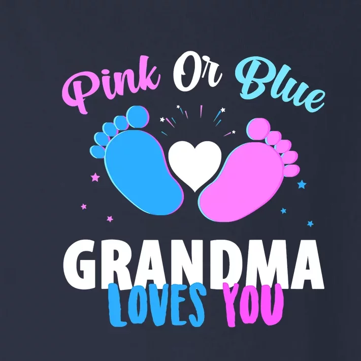 Gender Reveal Party Pink Or Blue Grandma Loves You Toddler Long Sleeve Shirt