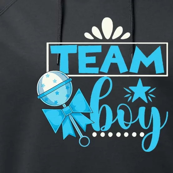 Gender Reveal Party Baby Shower Team Boy Gender Reveal Performance Fleece Hoodie