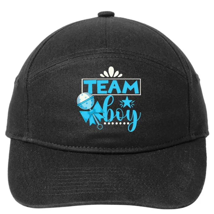 Gender Reveal Party Baby Shower Team Boy Gender Reveal 7-Panel Snapback Hat