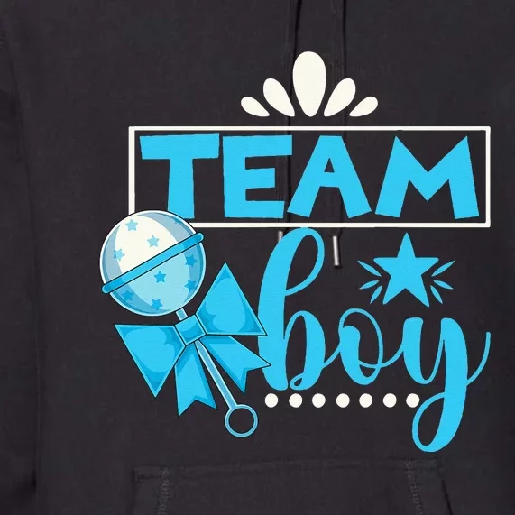 Gender Reveal Party Baby Shower Team Boy Gender Reveal Premium Hoodie