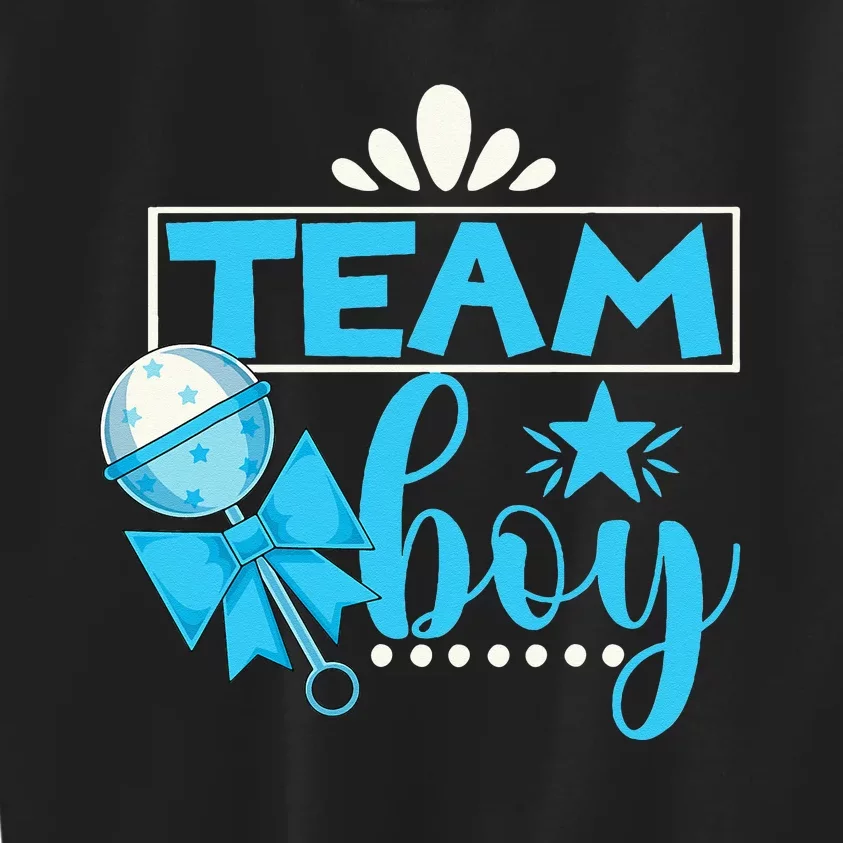 Gender Reveal Party Baby Shower Team Boy Gender Reveal Kids Sweatshirt