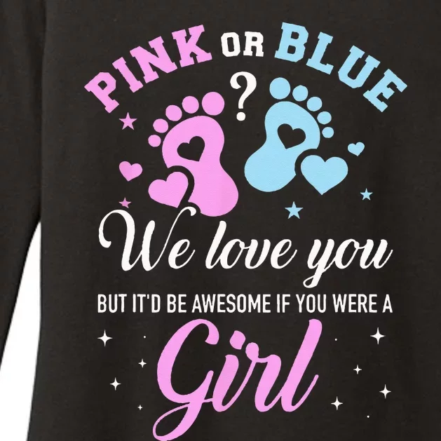 Gender Reveal Pink Or Blue Love You But Awesome If Were Womens CVC Long Sleeve Shirt