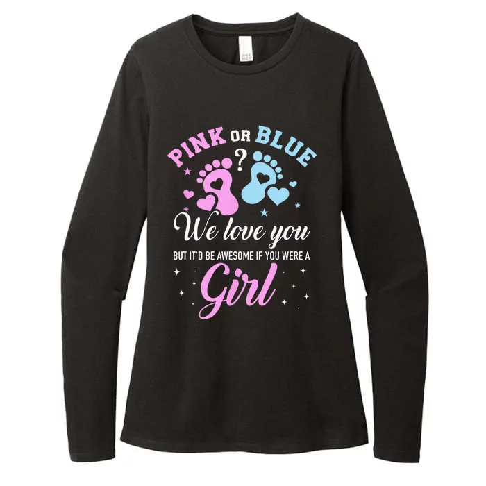 Gender Reveal Pink Or Blue Love You But Awesome If Were Womens CVC Long Sleeve Shirt