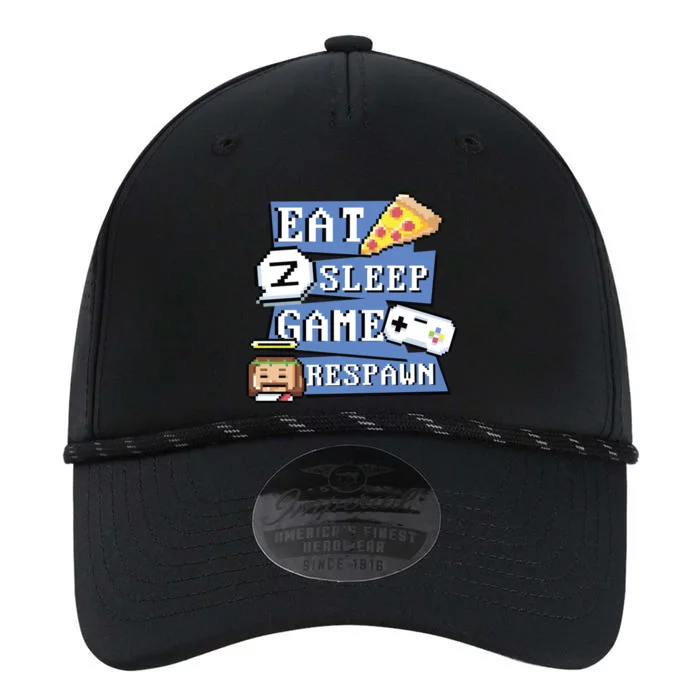 Gamer Routine Pixel Art Eat Sleep Game Respawn Cool Gift Performance The Dyno Cap