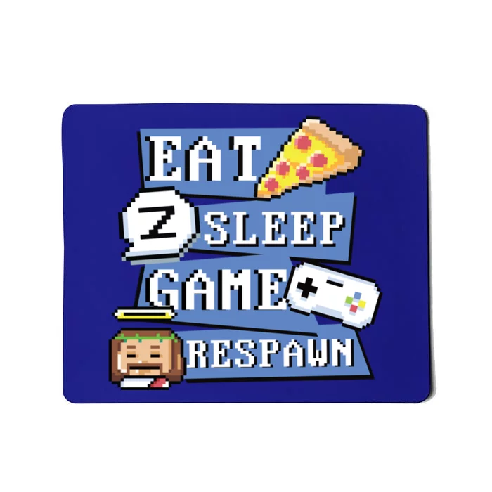 Gamer Routine Pixel Art Eat Sleep Game Respawn Cool Gift Mousepad