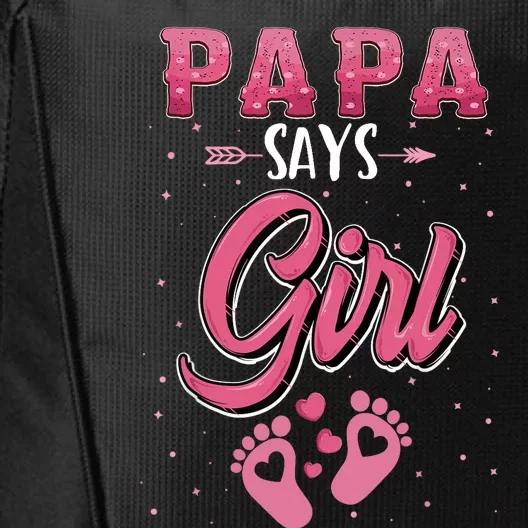 Gender Reveal Papa Says Girl Baby Matching Family Set City Backpack