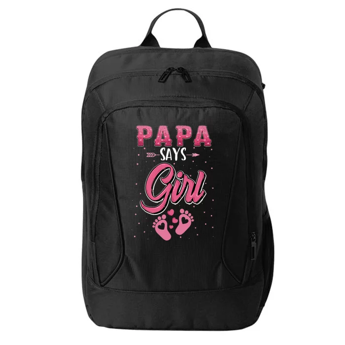 Gender Reveal Papa Says Girl Baby Matching Family Set City Backpack