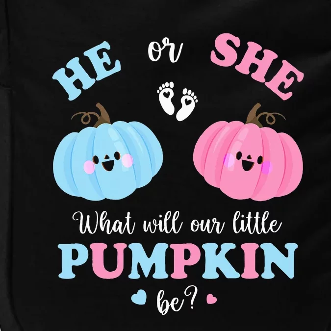 Gender Reveal Party Cute Pumpkin Baby Shower Mom and Dad Impact Tech Backpack