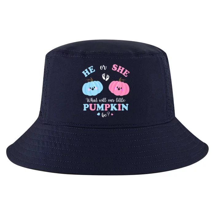 Gender Reveal Party Cute Pumpkin Baby Shower Mom and Dad Cool Comfort Performance Bucket Hat