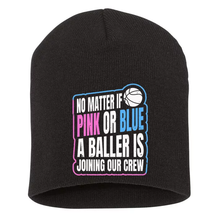 Gender Reveal Party Quote For A Basketball Player Short Acrylic Beanie