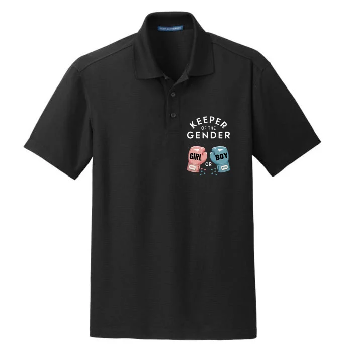 Gender Reveal Party Keeper Of Gender Boxing Dry Zone Grid Performance Polo