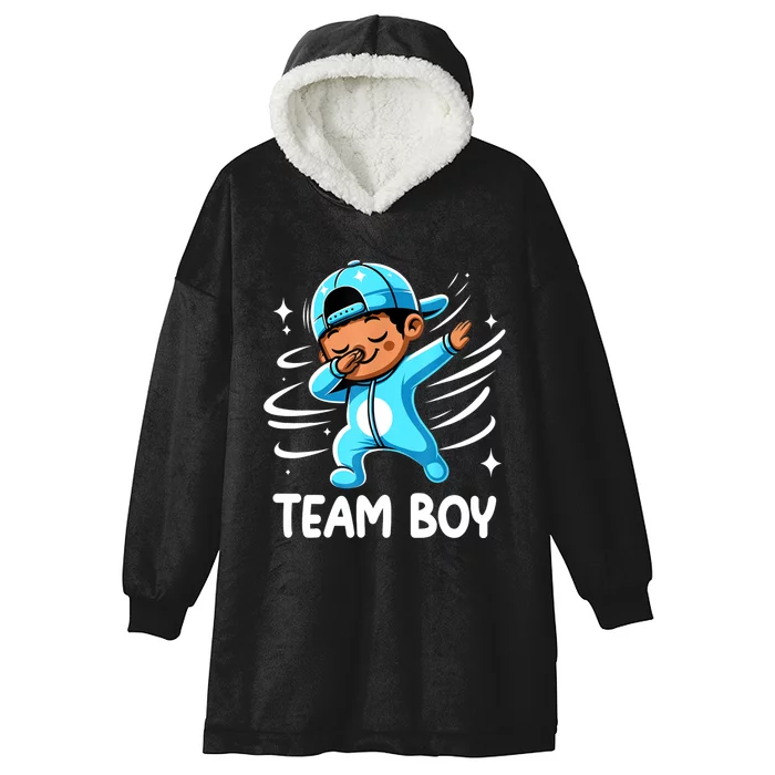 Gender Reveal Party Team Boy Baby Announcement Hooded Wearable Blanket