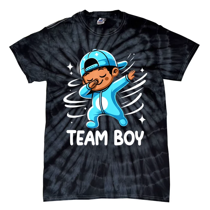 Gender Reveal Party Team Boy Baby Announcement Tie-Dye T-Shirt