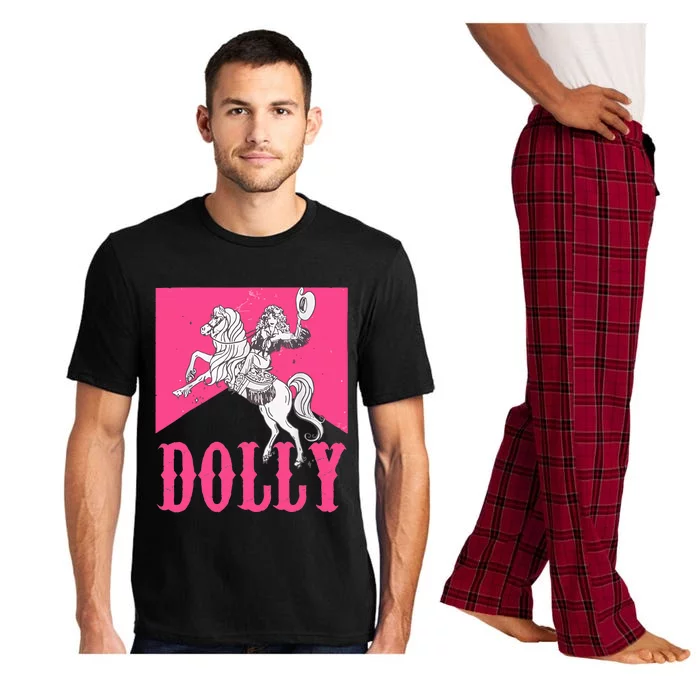 Girl Retro Personalized Dolly Cowgirl First Name Pajama Set