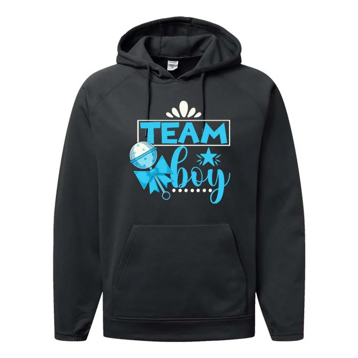 Gender Reveal Party Baby Shower Team Boy Gender Reveal Performance Fleece Hoodie