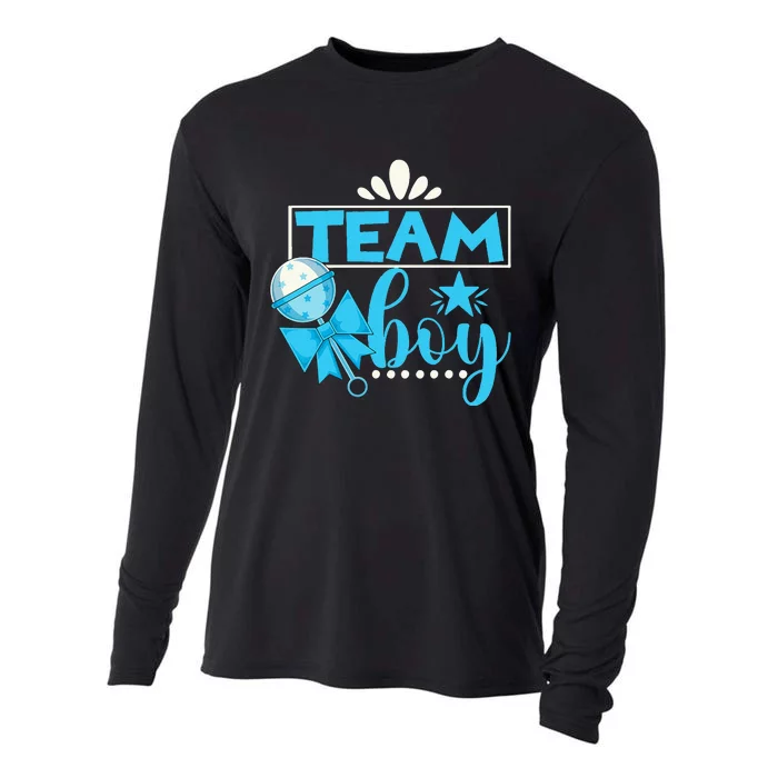 Gender Reveal Party Baby Shower Team Boy Gender Reveal Cooling Performance Long Sleeve Crew