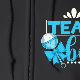 Gender Reveal Party Baby Shower Team Boy Gender Reveal Full Zip Hoodie