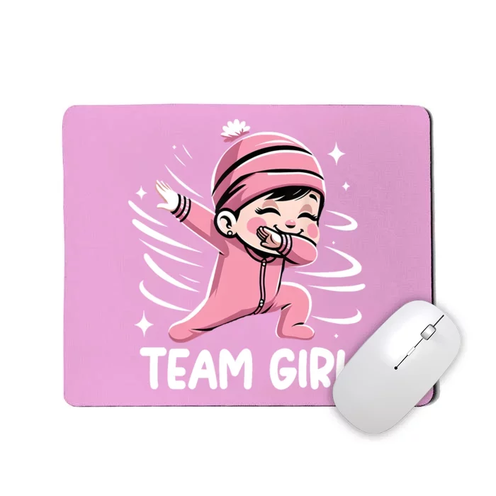 Gender Reveal Party Team Girl Baby Announcement Mousepad