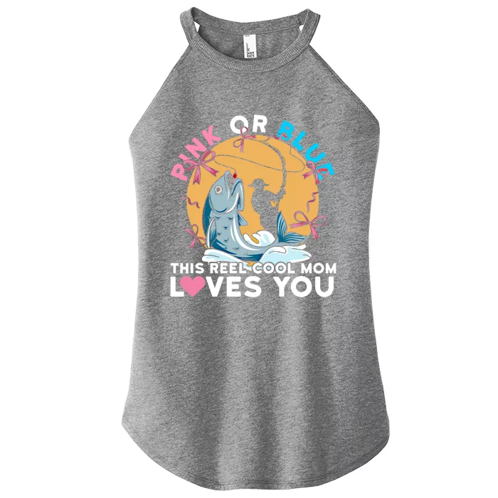 Gender Reveal Quote For A Fishing Mom Meaningful Gift Women’s Perfect Tri Rocker Tank