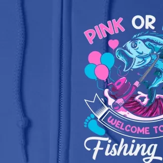 Gender Reveal Quote Fishing Family Great Gift Full Zip Hoodie