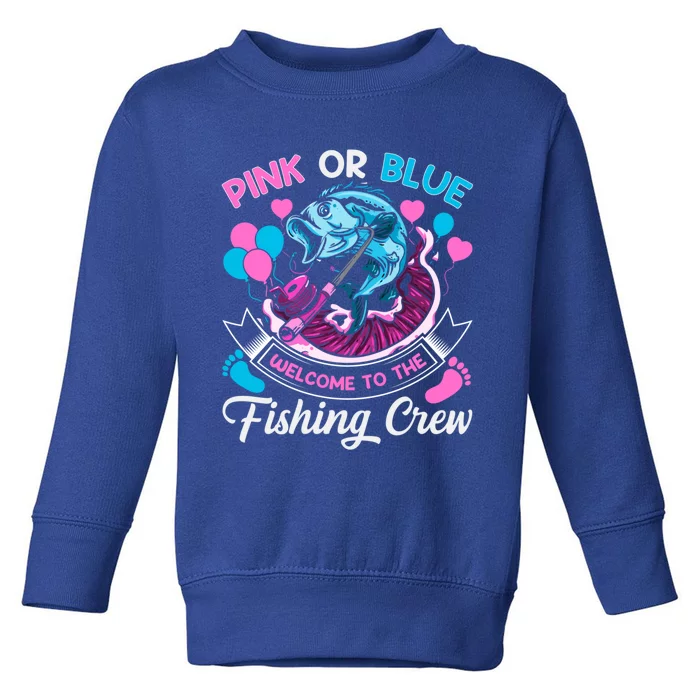 Gender Reveal Quote Fishing Family Gift Toddler Sweatshirt