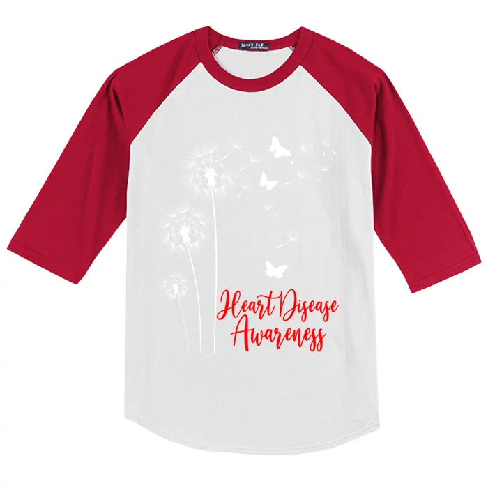 Go Red Ribbon Heart Disease Awareness Month American Heart Gift Kids Colorblock Raglan Jersey