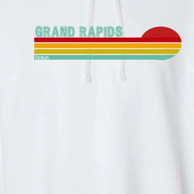 Grand Rapids Retro Michigan Garment-Dyed Fleece Hoodie