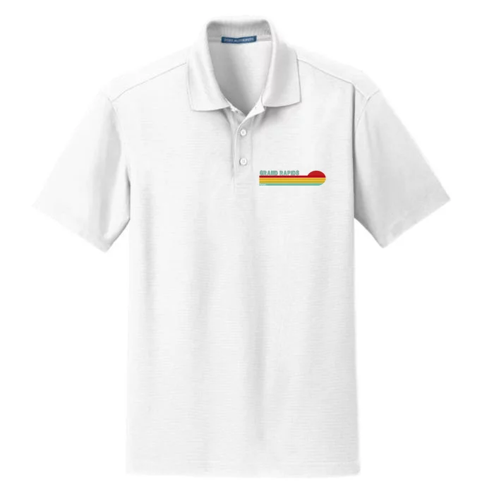 Grand Rapids Retro Michigan Dry Zone Grid Performance Polo