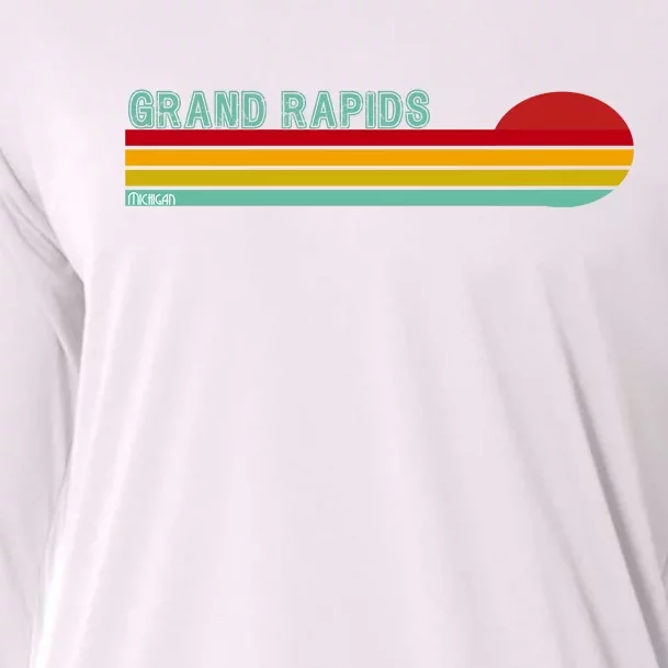 Grand Rapids Retro Michigan Cooling Performance Long Sleeve Crew