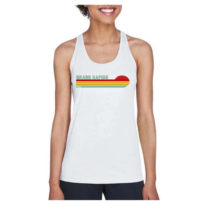 Grand Rapids Retro Michigan Women's Racerback Tank