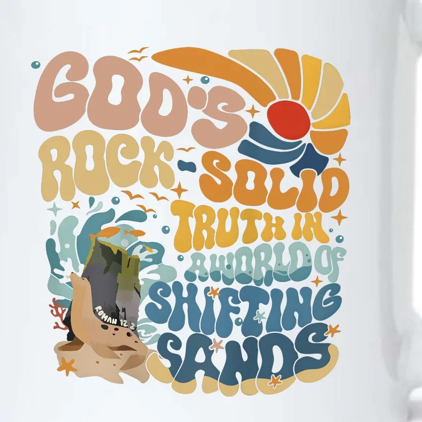 GodS Rocksolid Retro Beach Vbs 2024 Christian Black Color Changing Mug