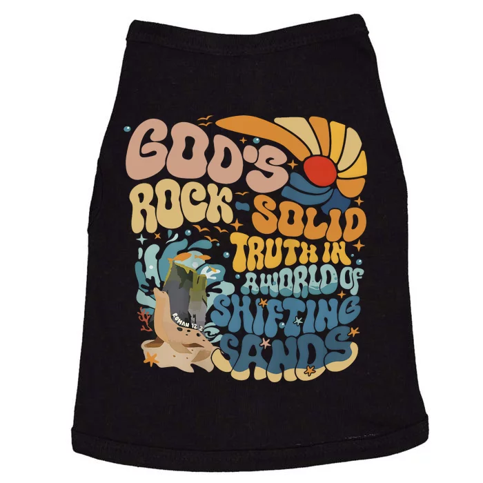 GodS Rocksolid Retro Beach Vbs 2024 Christian Doggie Tank