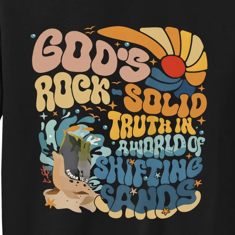 GodS Rocksolid Retro Beach Vbs 2024 Christian Sweatshirt